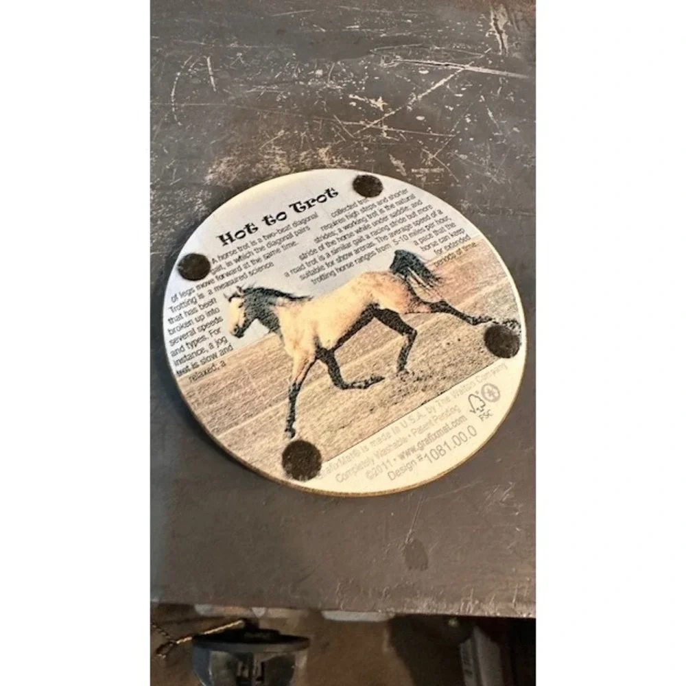 Walton Company Hot to Trot Horse Cork‎ Coaster GrafixMat 4